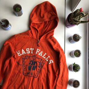 Hockey burnt orange zip up jacket